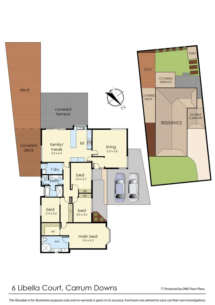 Floorplan of Homely house listing, 6 Libella Court, Carrum Downs VIC 3201