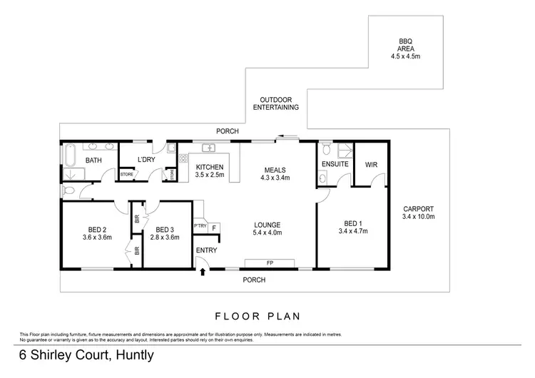 Floorplan of Homely house listing, 6 Shirley Court, Huntly VIC 3551