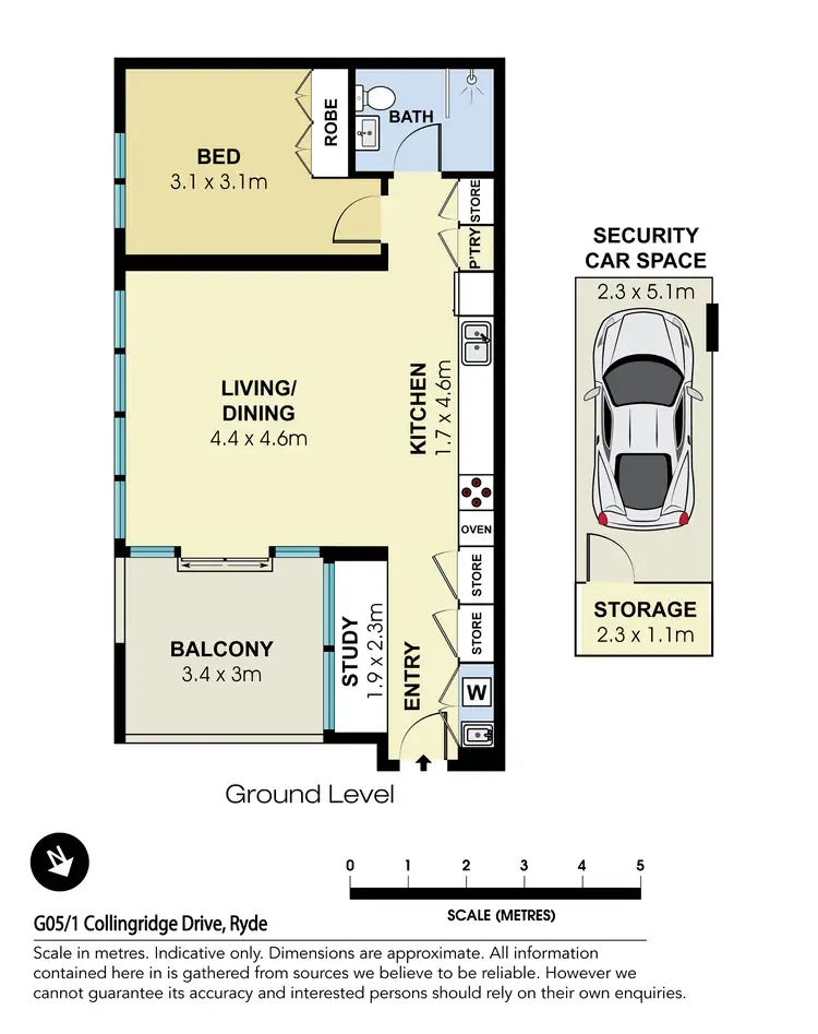 Floorplan of Homely apartment listing, G05/1 Collingridge Drive, Ryde NSW 2112