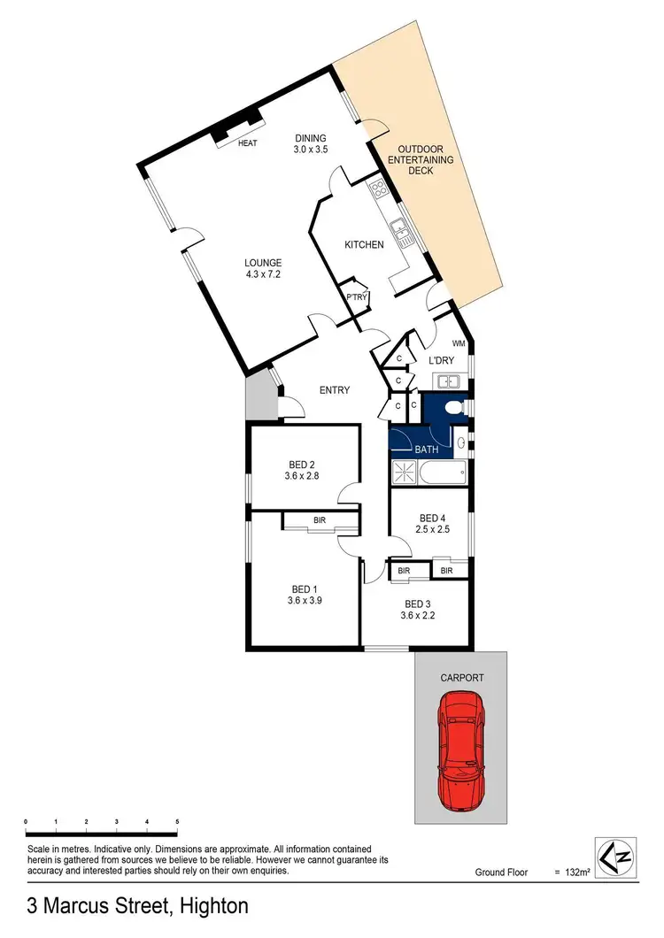 Floorplan of Homely house listing, 3 Marcus Street, Highton VIC 3216