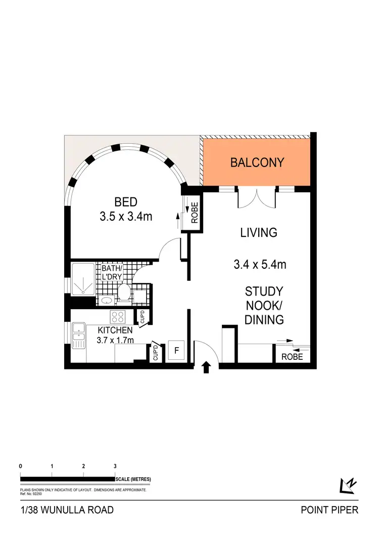 Floorplan of Homely apartment listing, 1/38 Wunulla Road, Point Piper NSW 2027