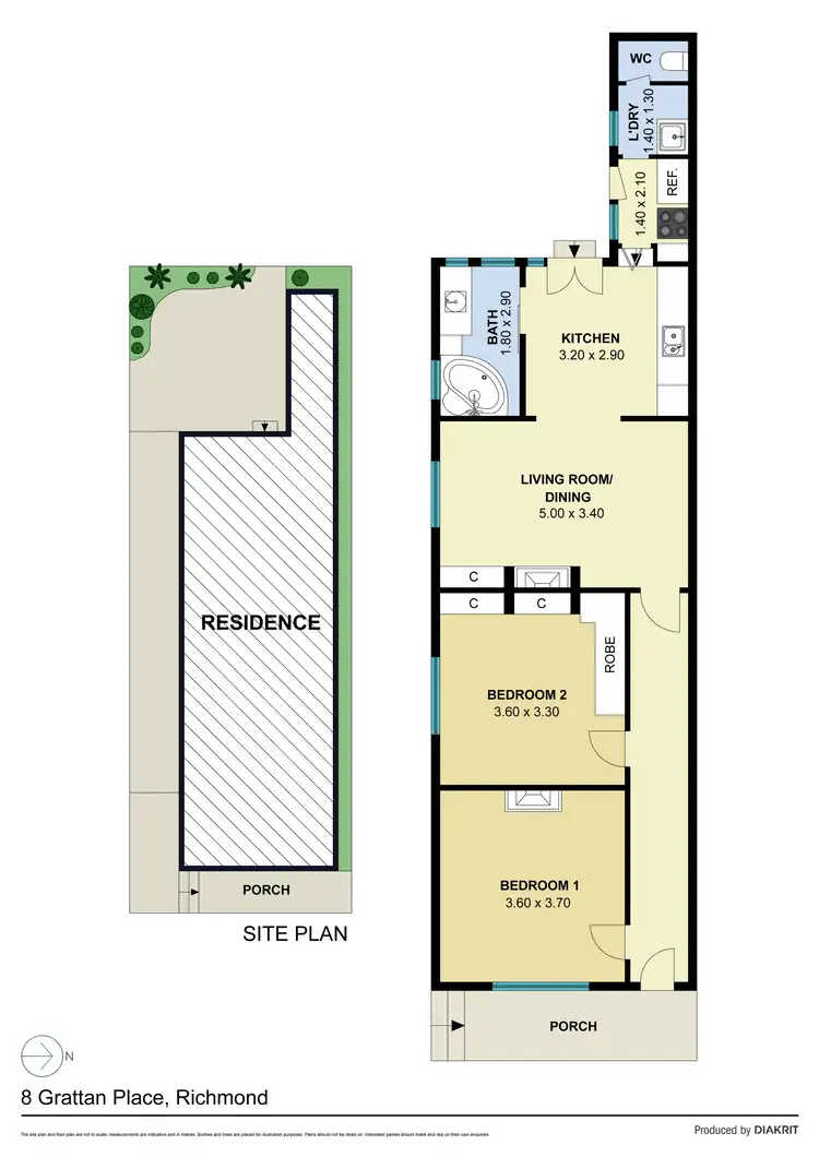 Floorplan of Homely house listing, 8 Grattan Place, Richmond VIC 3121