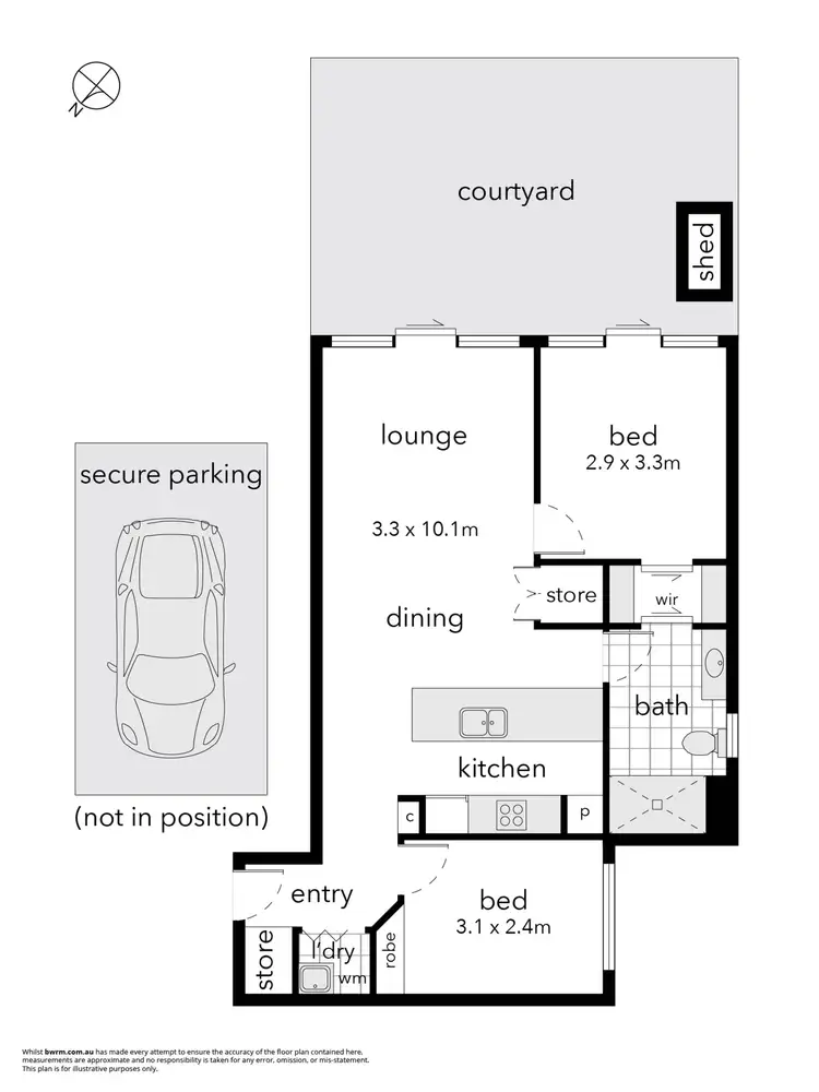 Floorplan of Homely apartment listing, 47/16 New South Wales Crescent, Forrest ACT 2603