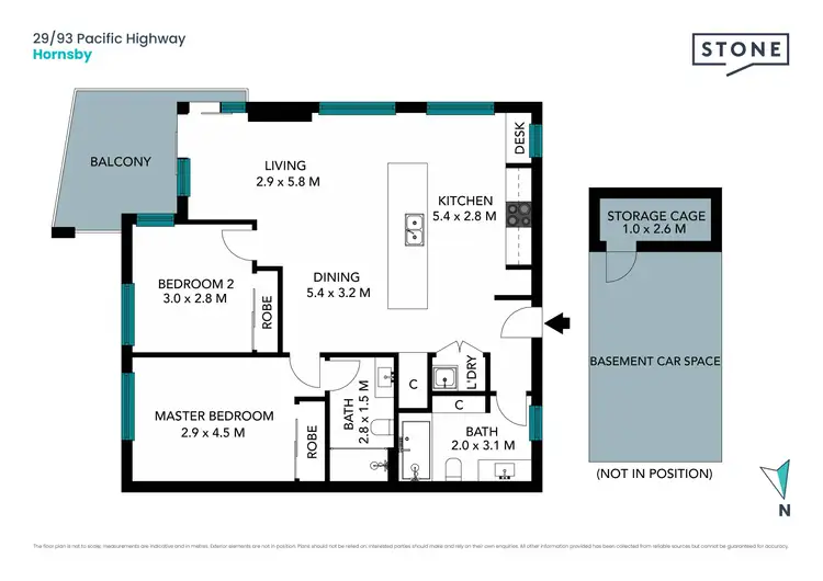 Floorplan of Homely apartment listing, 29/93-103 Pacific Highway, Hornsby NSW 2077