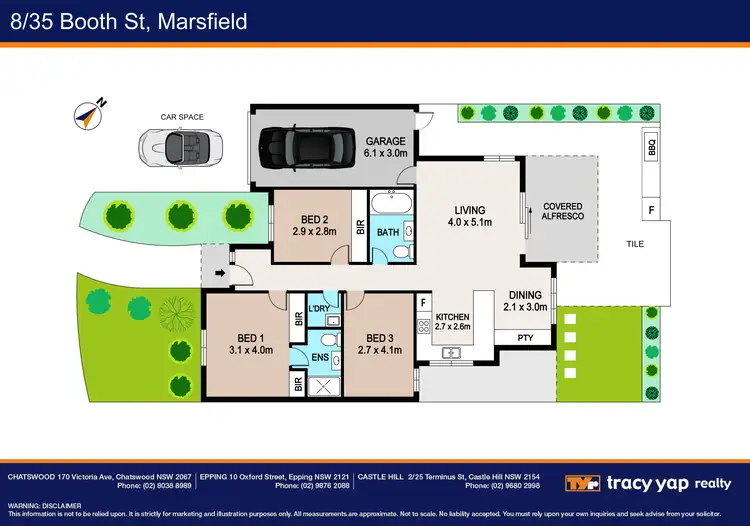 Floorplan of Homely villa listing, 8/35 Booth Street, Marsfield NSW 2122
