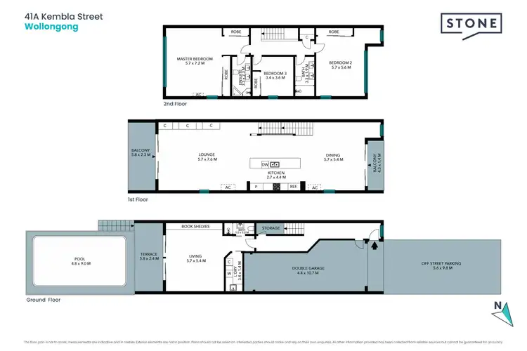 Floorplan of Homely semi-detached listing, 41A Kembla Street, Wollongong NSW 2500