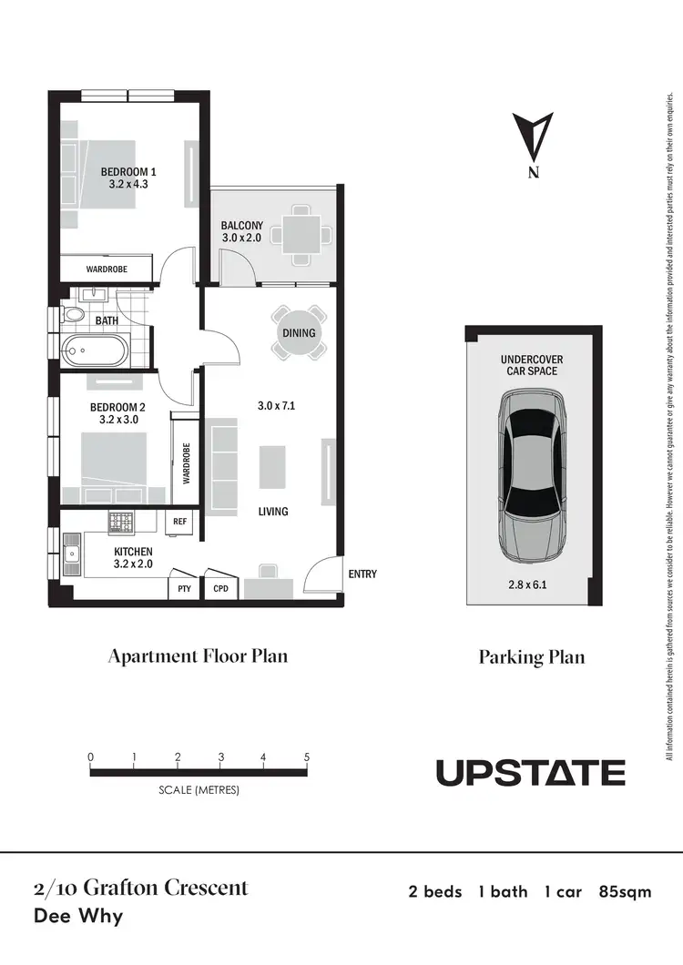 Floorplan of Homely unit listing, 2/10 Grafton Crescent, Dee Why NSW 2099
