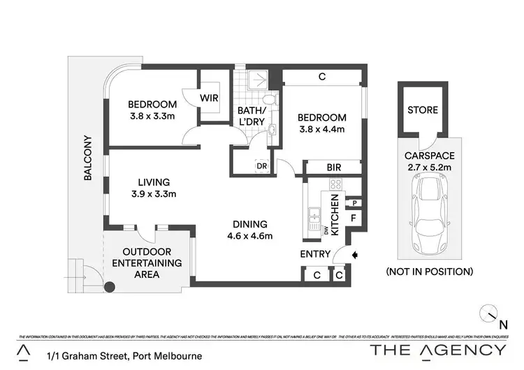 Floorplan of Homely apartment listing, 1/1 Graham Street, Port Melbourne VIC 3207