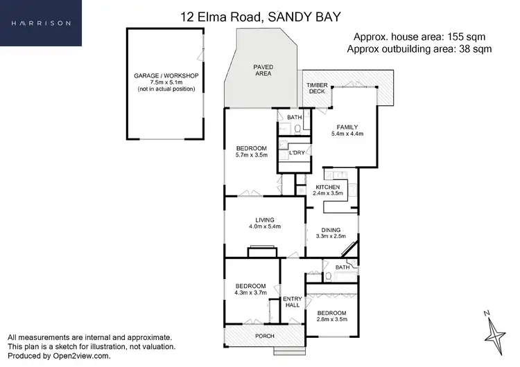 Floorplan of Homely house listing, 12 Elma Road, Sandy Bay TAS 7005