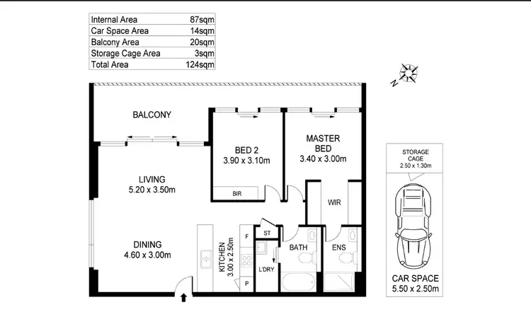 Floorplan of Homely apartment listing, 1207/2 Saunders Close, Macquarie Park NSW 2113