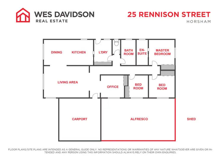 Floorplan of Homely house listing, 25 Rennison Street, Horsham VIC 3400