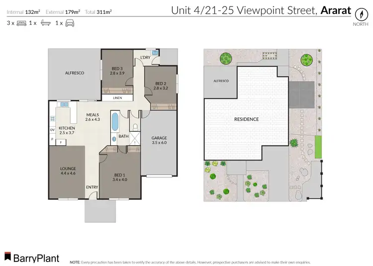 Floorplan of Homely townhouse listing, 4/21 - 25 View Point Street, Ararat VIC 3377