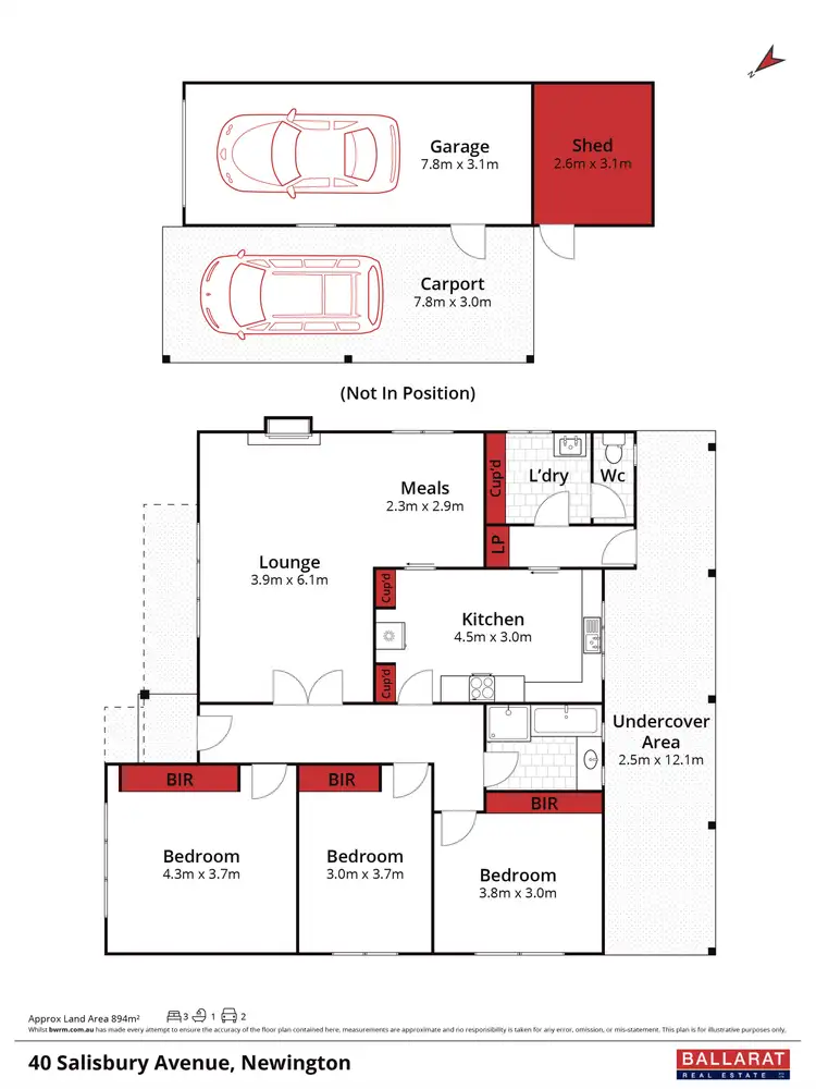 Floorplan of Homely house listing, 40 Salisbury Avenue, Newington VIC 3350