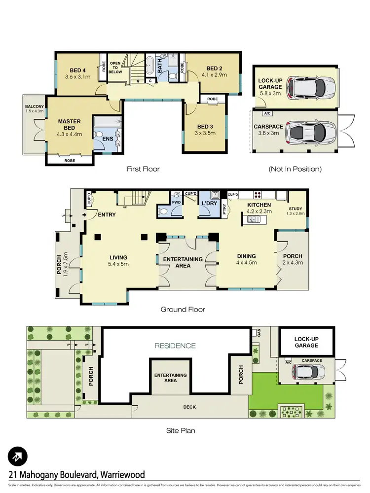 Floorplan of Homely townhouse listing, 21 Mahogany Boulevard, Warriewood NSW 2102