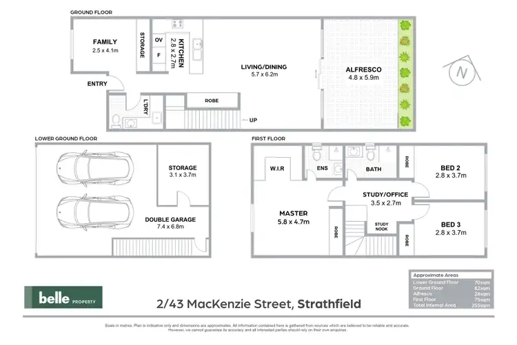Floorplan of Homely townhouse listing, 2/43 Mackenzie Street, Strathfield NSW 2135