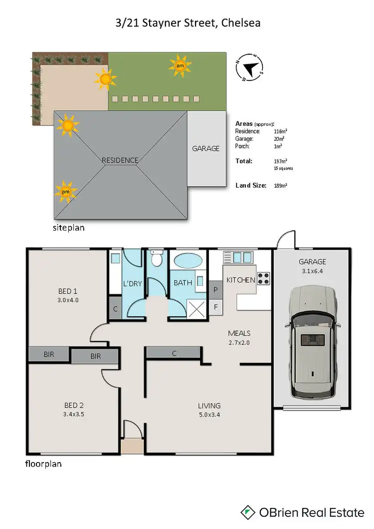 Floorplan of Homely unit listing, 3/21 Stayner Street, Chelsea VIC 3196