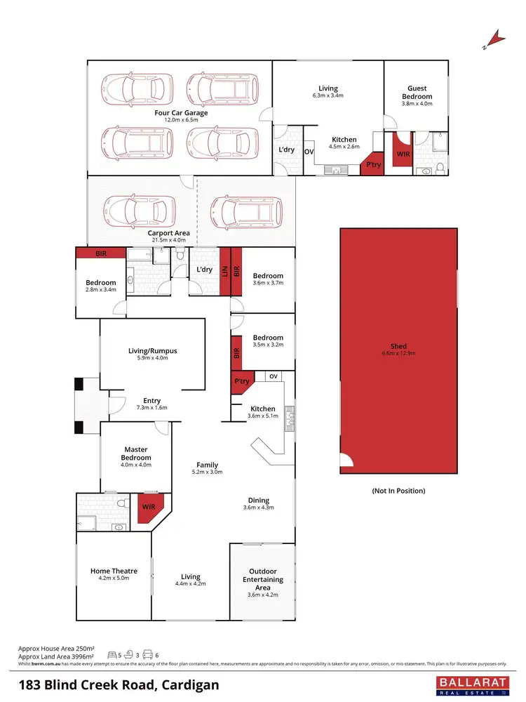 Floorplan of Homely house listing, 183 Blind Creek Road, Cardigan VIC 3352