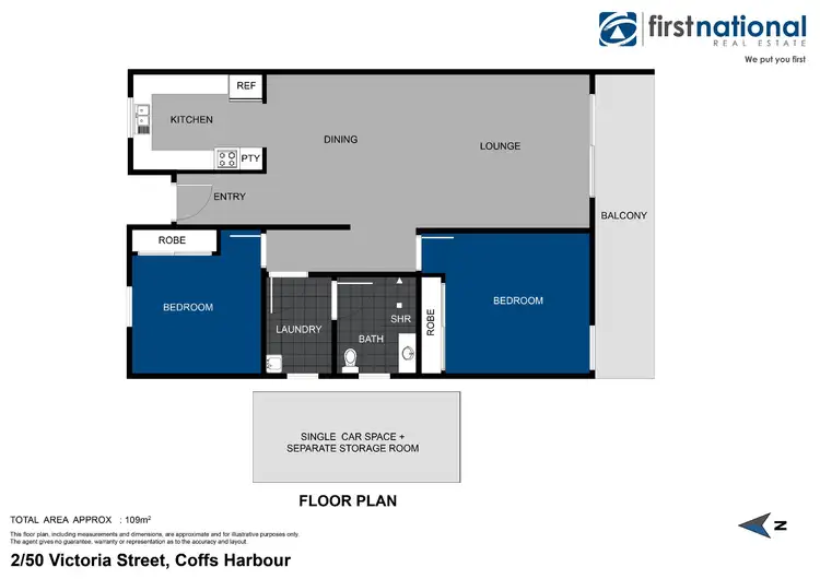 Floorplan of Homely unit listing, 2/50 Victoria Street, Coffs Harbour NSW 2450