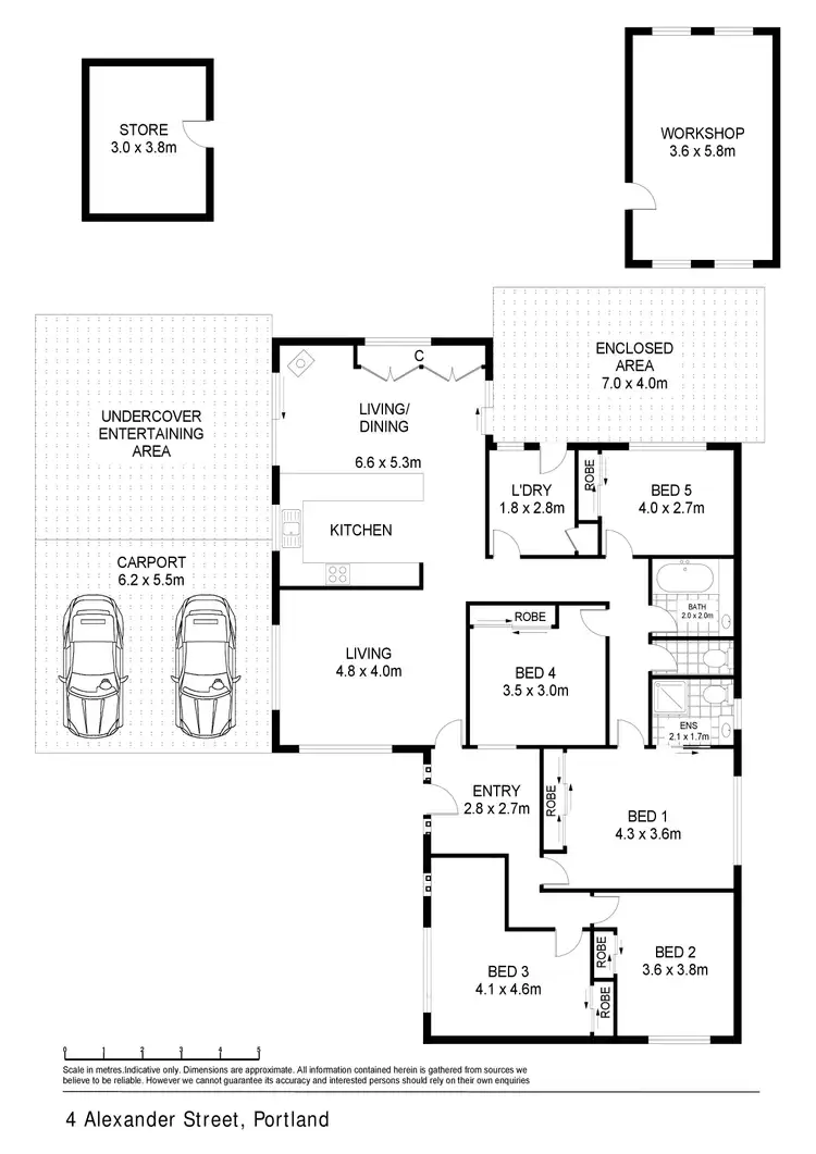 Floorplan of Homely house listing, 4 Alexandra Street, Portland VIC 3305
