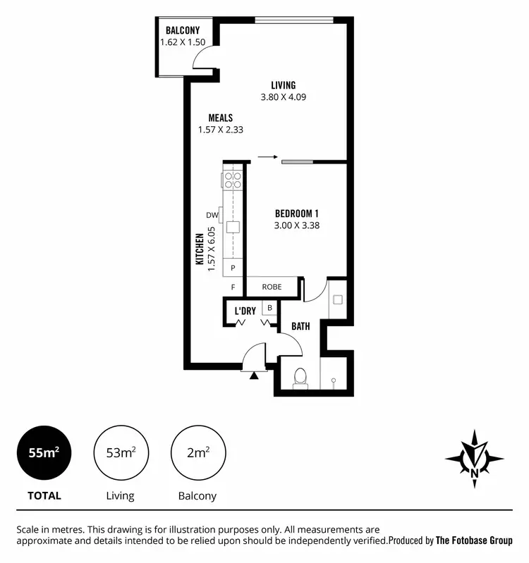 Floorplan of Homely apartment listing, 810/96 North Terrace, Adelaide SA 5000