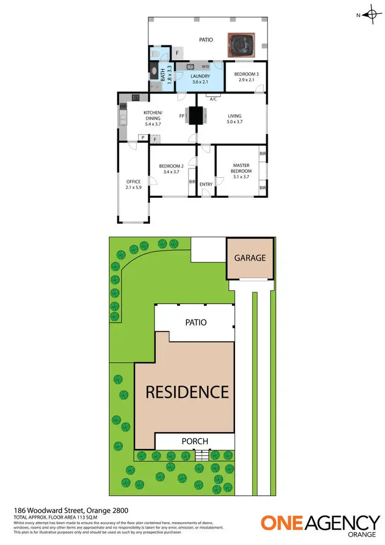 Floorplan of Homely house listing, 186 Woodward Street, Orange NSW 2800
