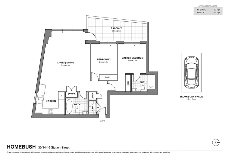 Floorplan of Homely apartment listing, 30/14-16 Station Street, Homebush NSW 2140