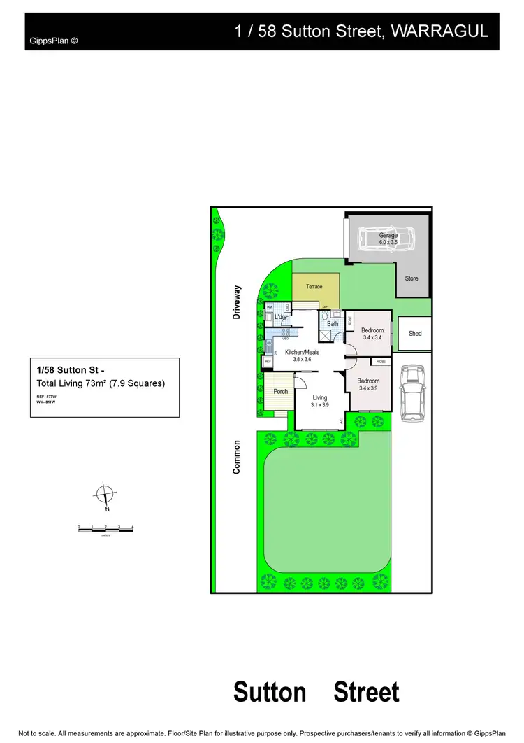 Floorplan of Homely unit listing, 1/58 Sutton Street, Warragul VIC 3820