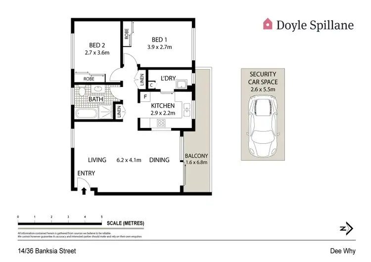 Floorplan of Homely unit listing, 14/36 Banksia Street, Dee Why NSW 2099