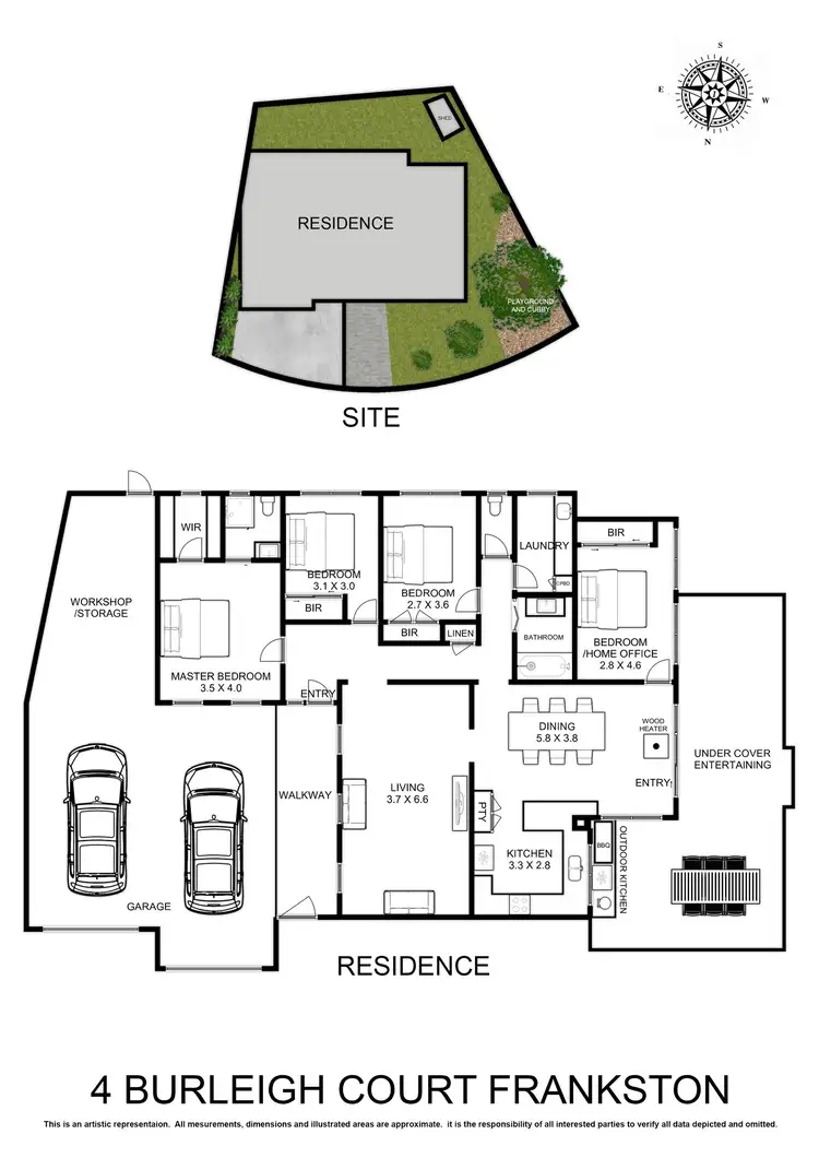Floorplan of Homely house listing, 4 Burleigh Court, Frankston VIC 3199