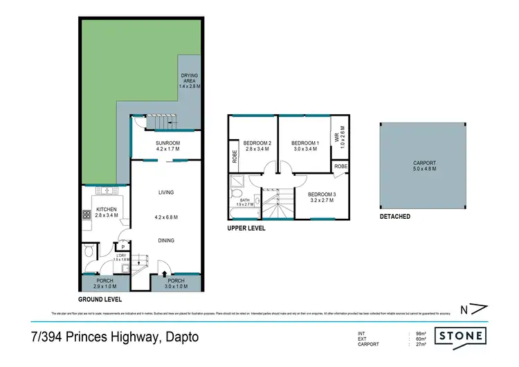 Floorplan of Homely townhouse listing, 7/394 Princes Highway, Dapto NSW 2530