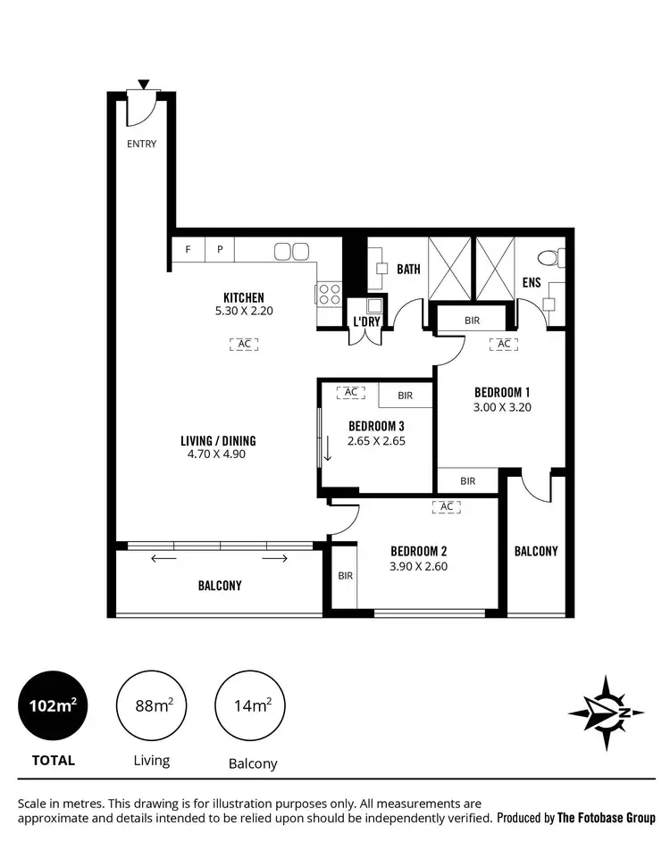 Floorplan of Homely apartment listing, 801/160 Grote Street, Adelaide SA 5000