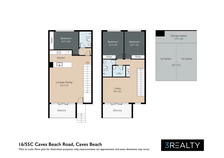 Floorplan of Homely townhouse listing, 16/55C Caves Beach Road, Caves Beach NSW 2281