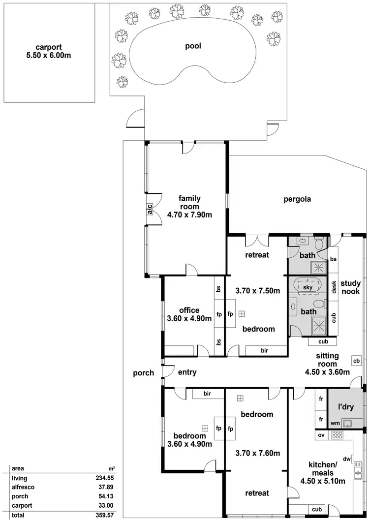 Floorplan of Homely house listing, 7 Green Gate Crescent, Beaumont SA 5066