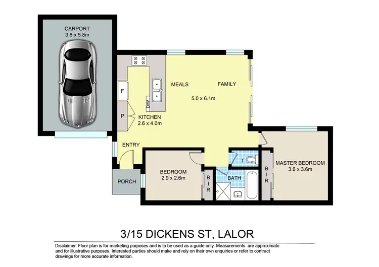 Floorplan of Homely unit listing, 3/15 Dickens Street, Lalor VIC 3075