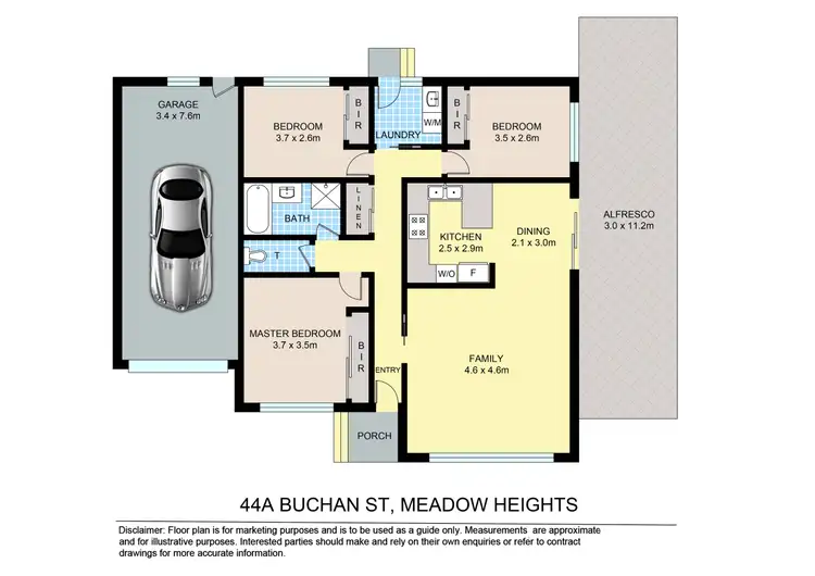 Floorplan of Homely house listing, 44a Buchan Street, Meadow Heights VIC 3048