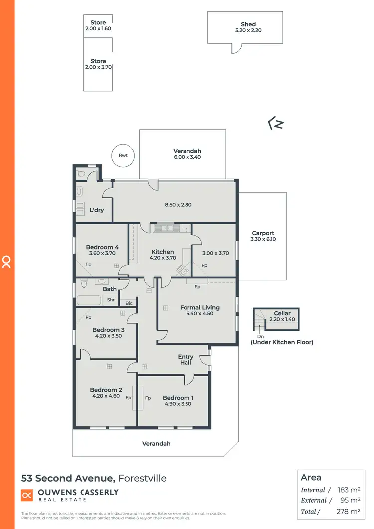 Floorplan of Homely house listing, 53 Second Avenue, Forestville SA 5035