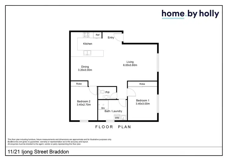 Floorplan of Homely apartment listing, 11/21 Ijong Street, Braddon ACT 2612
