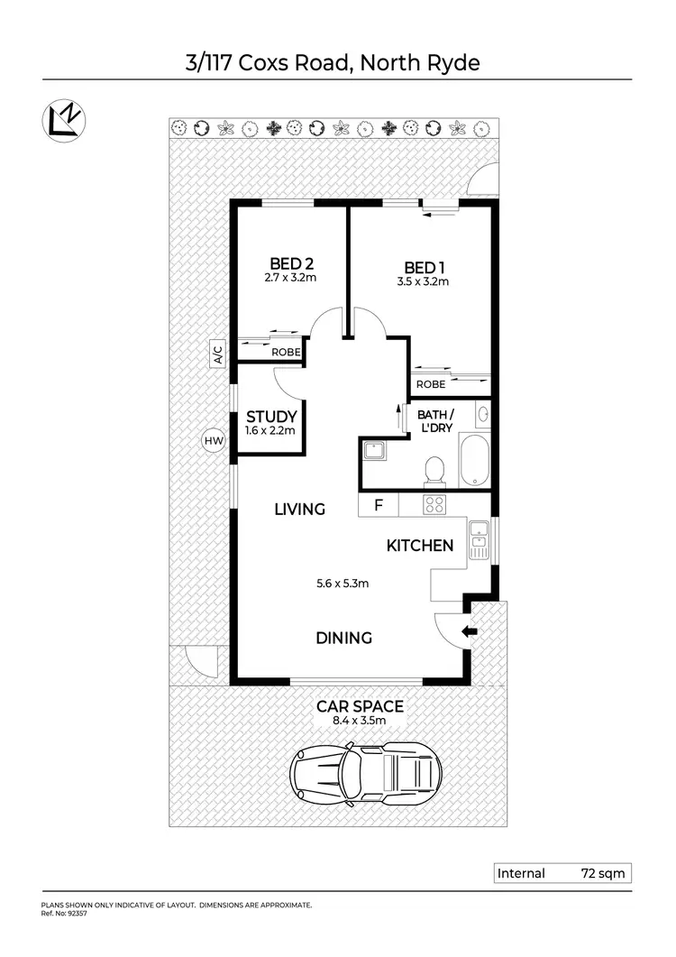 Floorplan of Homely villa listing, 3/117 Coxs Road, North Ryde NSW 2113