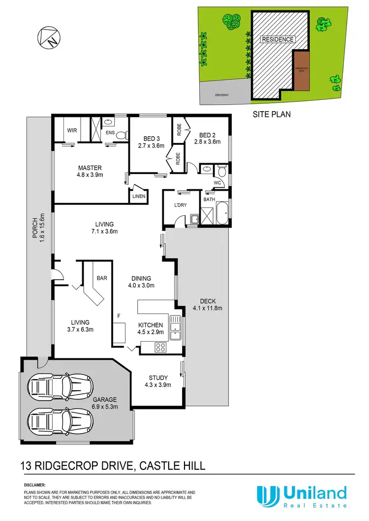 Floorplan of Homely house listing, 13 Ridgecrop Drive, Castle Hill NSW 2154