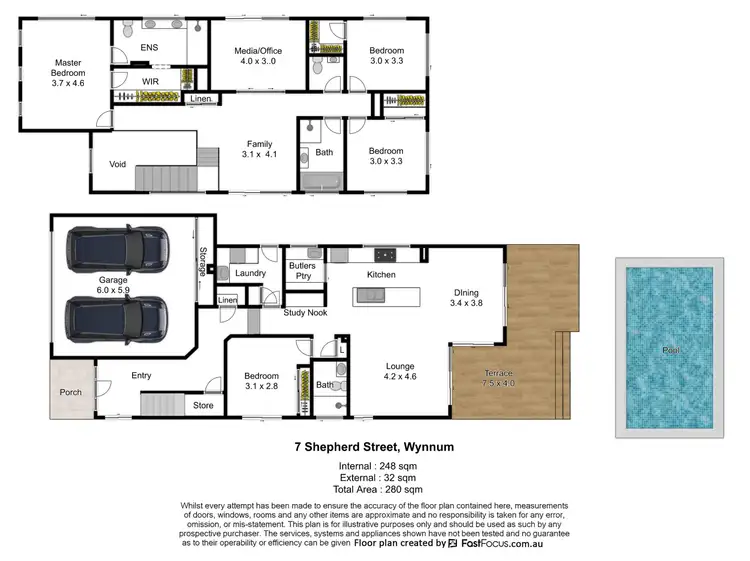 Floorplan of Homely house listing, 7 Shepherd Street, Wynnum QLD 4178