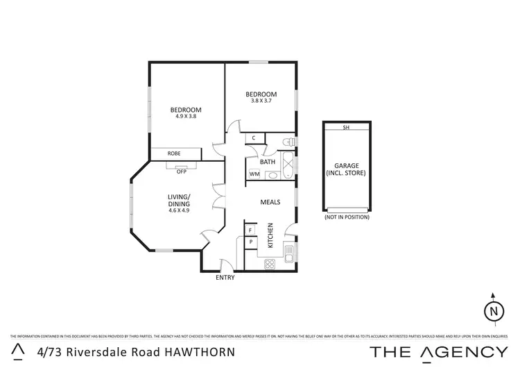 Floorplan of Homely unit listing, 4/73 Riversdale Road, Hawthorn VIC 3122