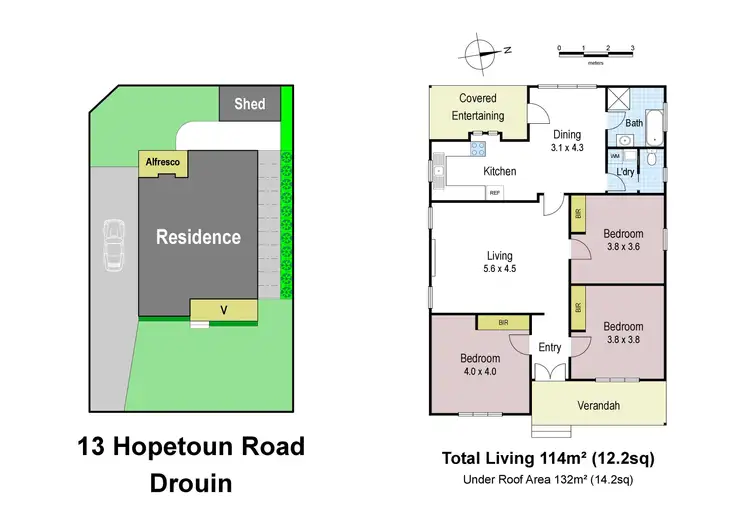 Floorplan of Homely house listing, 13 Hopetoun Road, Drouin VIC 3818