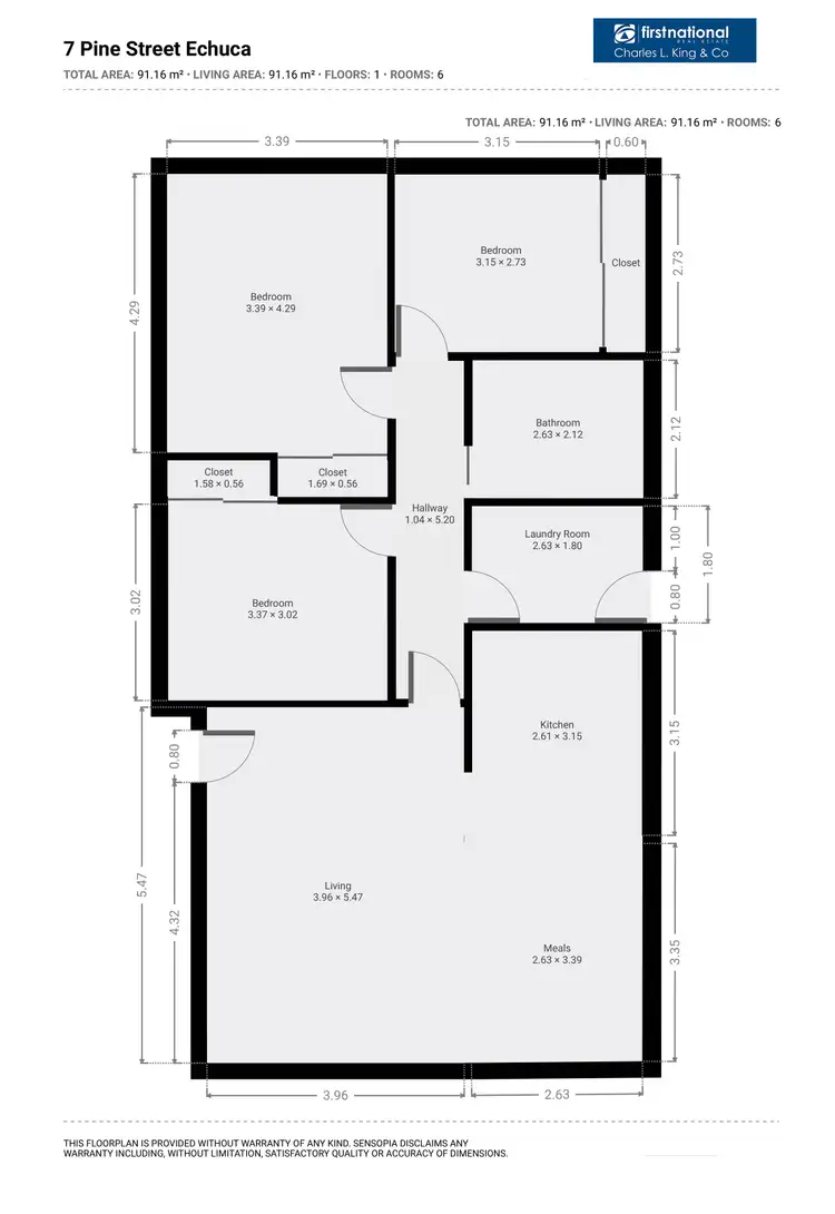 Floorplan of Homely house listing, 7 Pine Street, Echuca VIC 3564