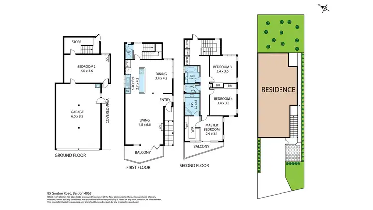 Floorplan of Homely house listing, 85 Gordon Road, Bardon QLD 4065