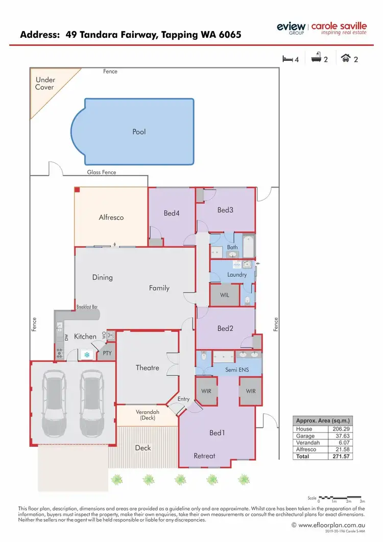 Floorplan of Homely house listing, 49 Tandara Fairway, Tapping WA 6065