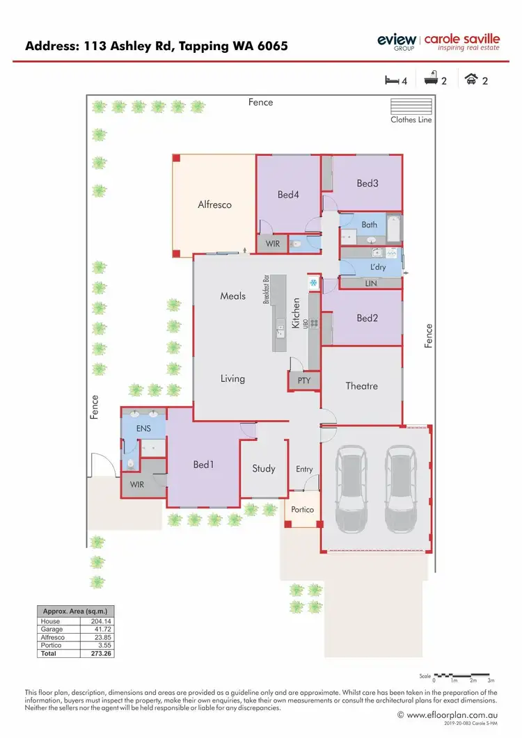 Floorplan of Homely house listing, 113 Ashley Road, Tapping WA 6065