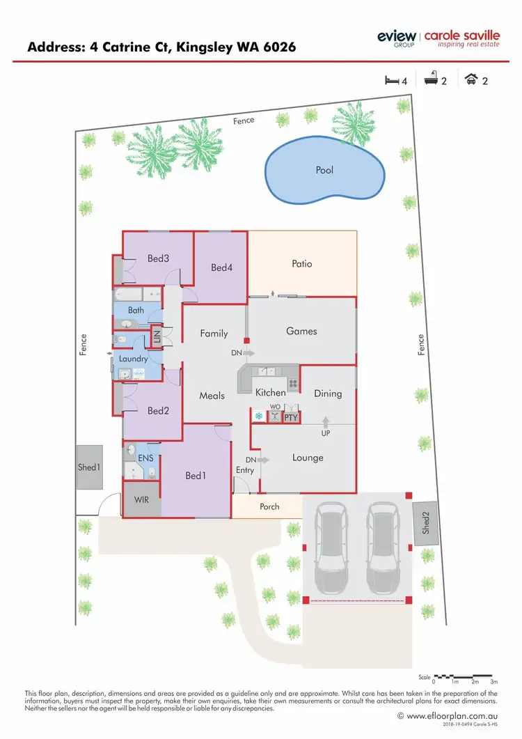 Floorplan of Homely house listing, 4 Catrine Court, Kingsley WA 6026
