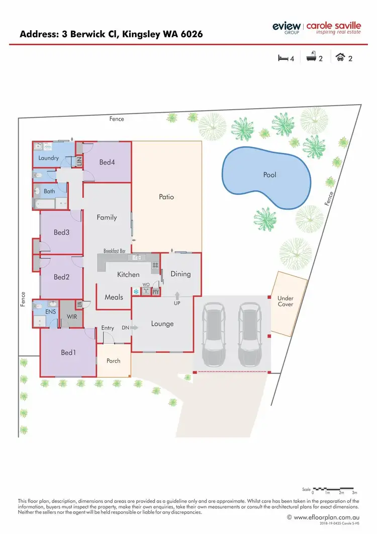 Floorplan of Homely house listing, 3 Berwick Close, Kingsley WA 6026
