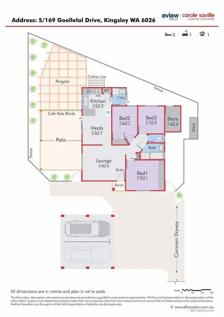 Floorplan of Homely unit listing, 5/169 Goollelal Drive, Kingsley WA 6026