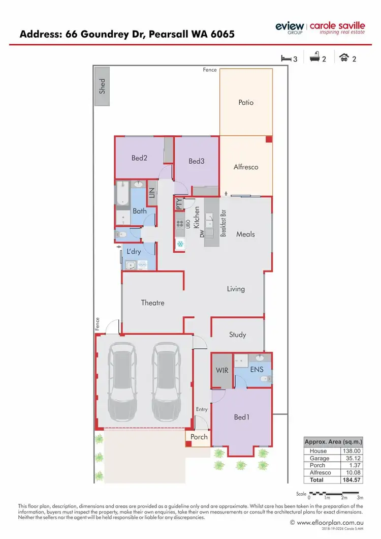 Floorplan of Homely house listing, 66 Goundrey Drive, Pearsall WA 6065